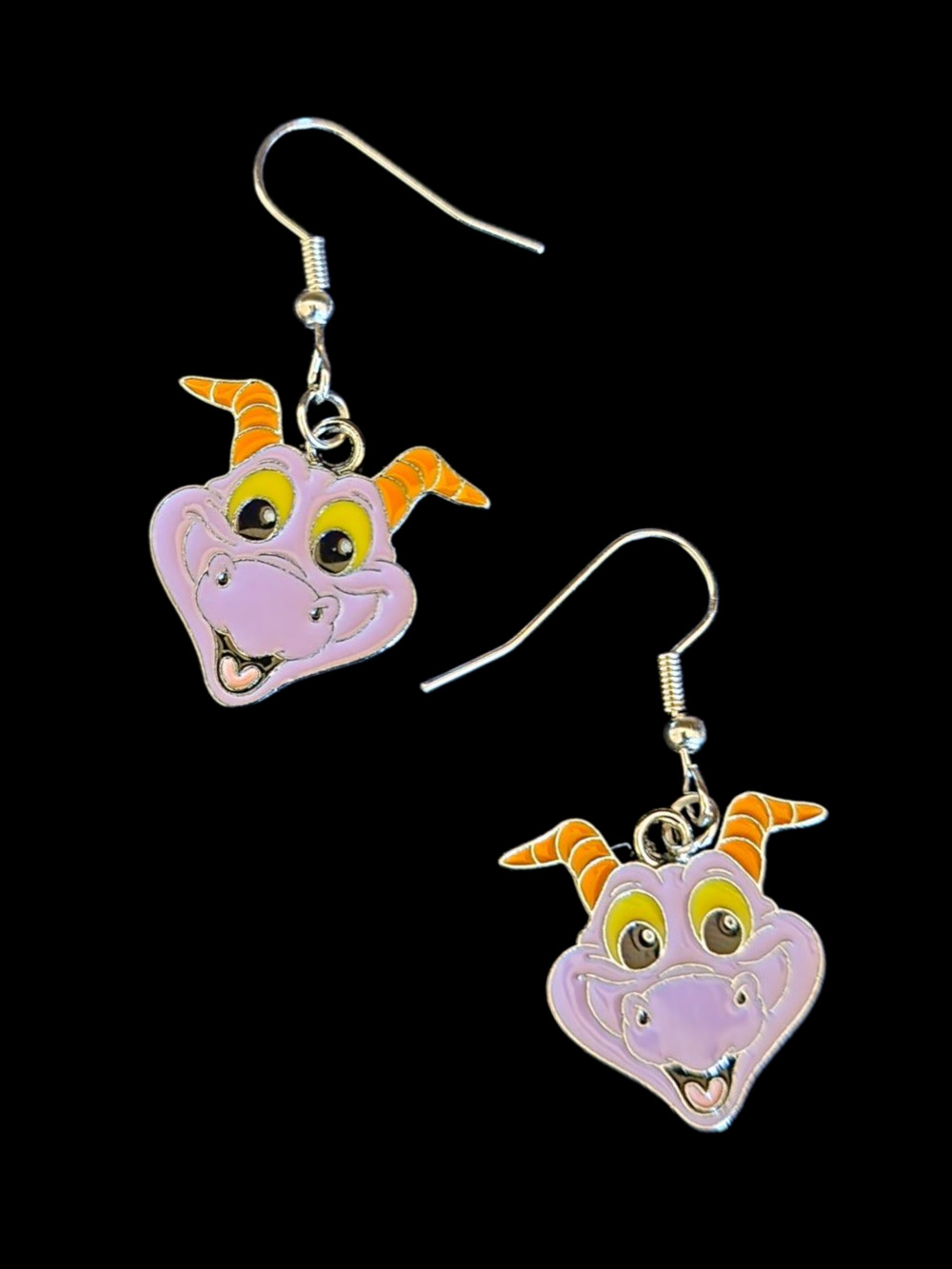Figment Dragon Charm Earrings Disney Epcot Imagination